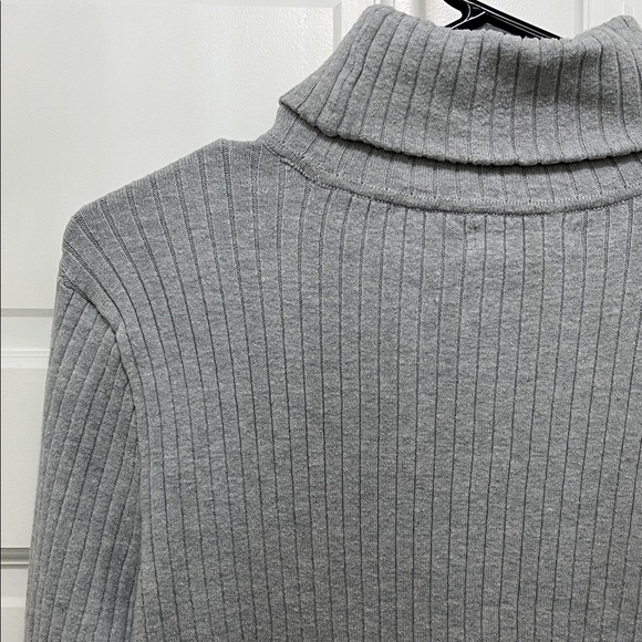 Croft & Barrow Gray Ribbed Cotton Blend Turtle Neck Sweater - Size XL - Picture 11 of 13